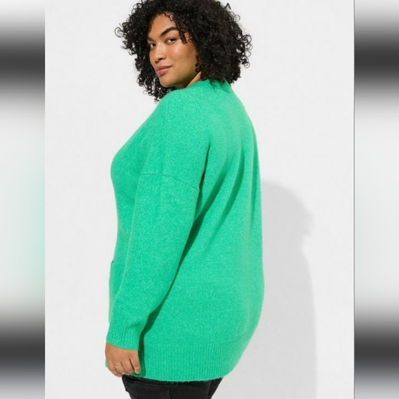 Torrid Vegan Cashmere Boyfriend Cardigan V-Neck Sweater - Picture 2 of 6